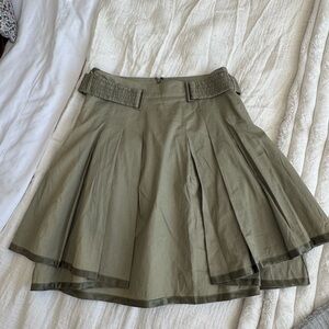 Chic Olive A-Line Skirt